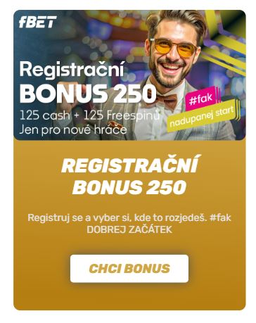Ziskej registracni bonus 250 cashback a freespiny