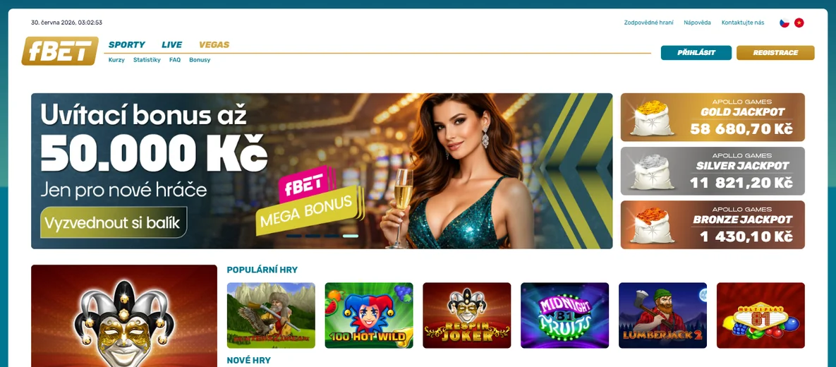 Získejte bonus FBET Casino